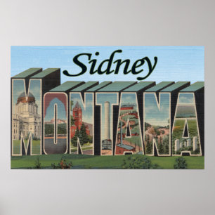 Sidney, Montana Poster