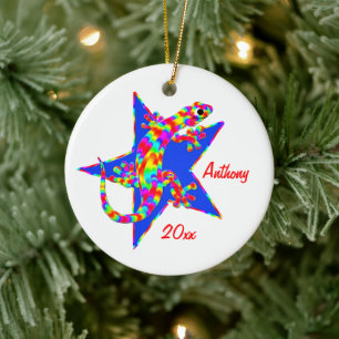 Sidney Salamander Star Weihnachtsmeisterschaft Keramik Ornament