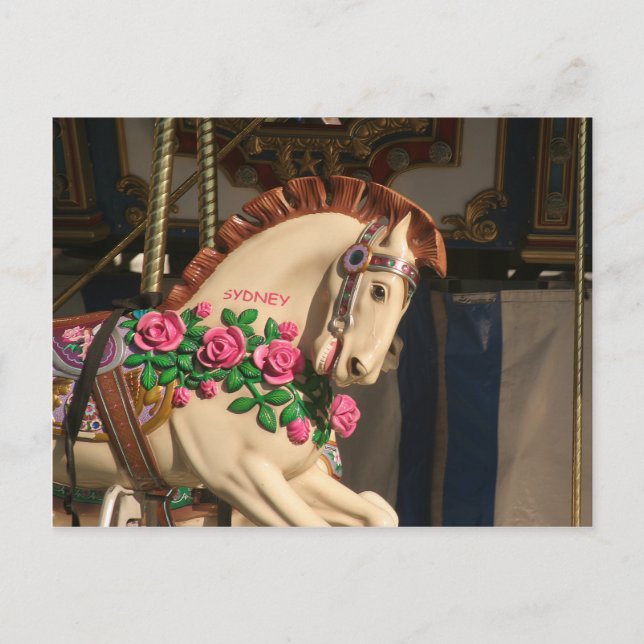 Sidney the Carousel Horse Postkarte (Vorderseite)
