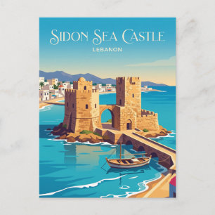 Sidon-Seeburg Libanon Postkarte