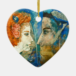 "Sie allein sind wirklich zu mir…" Rilke - Keramikornament