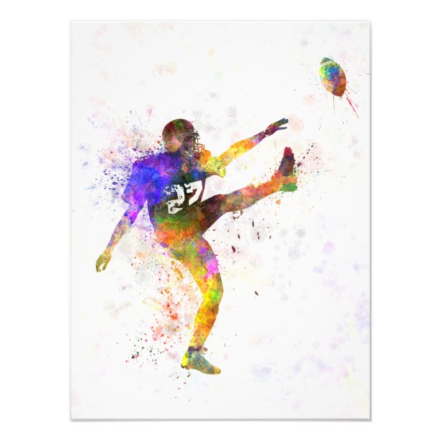sie american football zu player man kicking zu fotodruck (Vorne)