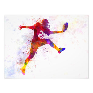 sie american football zu player man scoring fotodruck