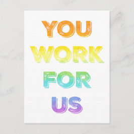 Sie arbeiten für US LGBTQ Protest Postkarte