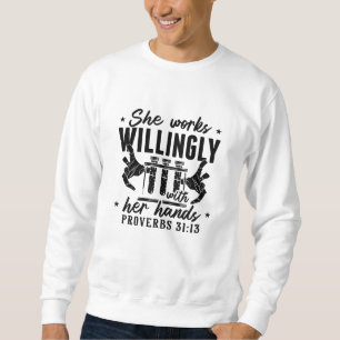 Sie arbeitet bereitwillig Labrador Tech Labortechn Sweatshirt