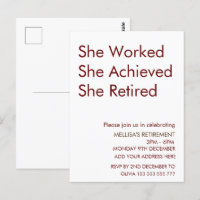 Sie arbeitete daran, dass sie ihren Ruhestand verl