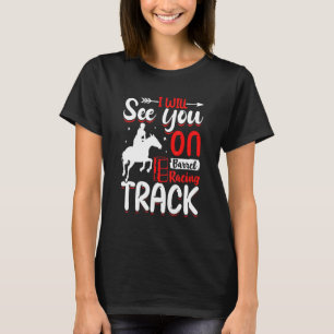 Sie auf der Barrel-Racing-Strecke Pferderennen Gr T-Shirt