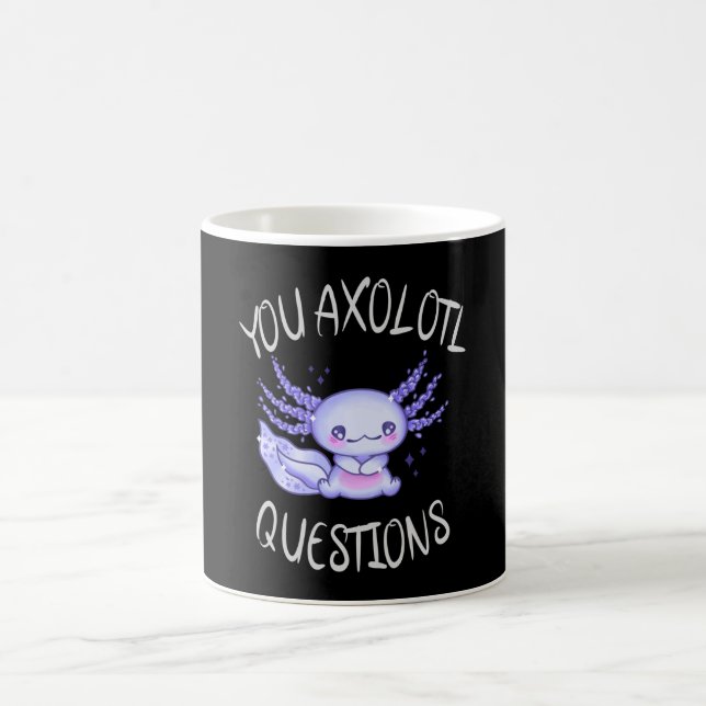 Sie axolotale Fragen Kaffeetasse (Mittel)