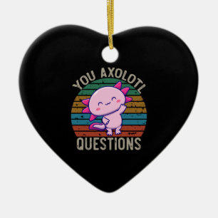 Sie Axolotl Questions Retro 90er Vintag Sunset Keramik Ornament