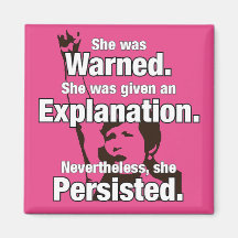"Sie beharrte!" Magnet