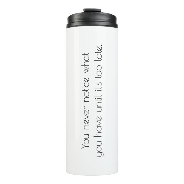 Sie bemerken nie einen Wärmeschädel Thermosbecher (Vorderseite)