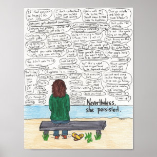 Sie bestand (Krise und Angst) 8.5x11 fort Poster