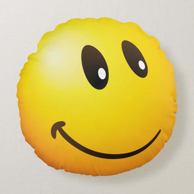 Sie betrachten emoji rundes kissen (Vorderseite)