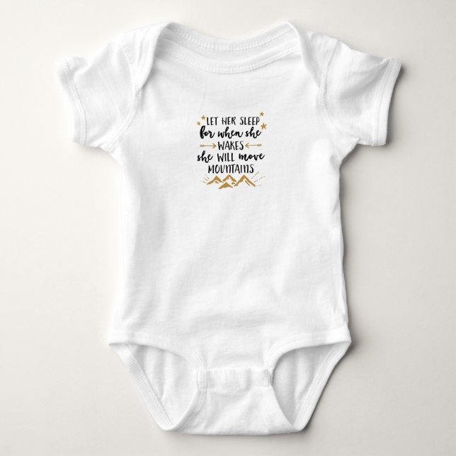 Sie bewegt den Baby Jersey Bodysuit Strampler (Vorderseite)