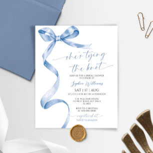Sie bindet das Brautparty des "Knot Blue Bow"