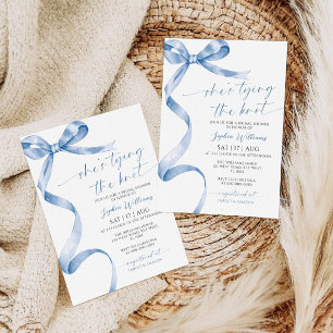 Sie bindet das Brautparty des "Knot Blue Bow" Einladung