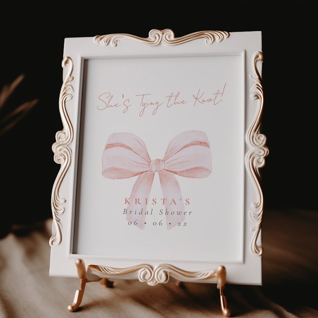 Sie bindet das Brautparty des "Knot Blush Bow" Poster (Von Creator hochgeladen)