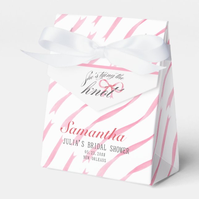 Sie bindet das Brautparty des Knot-Bow-Coquette Geschenkschachtel (Vorderseite)