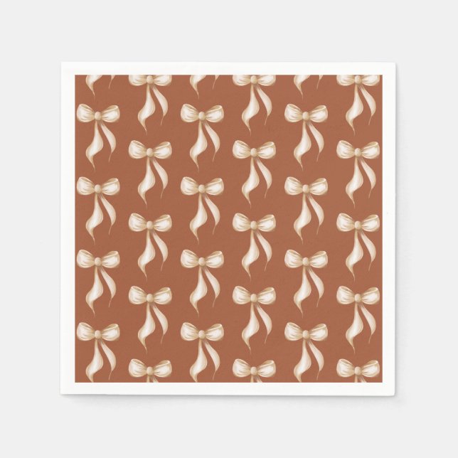 Sie bindet das Brautparty des Knot-Bow-Musters Serviette (Vorderseite)