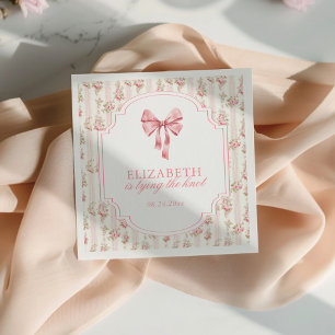 Sie bindet das Brautparty des "Knot Coquette Bow" Serviette