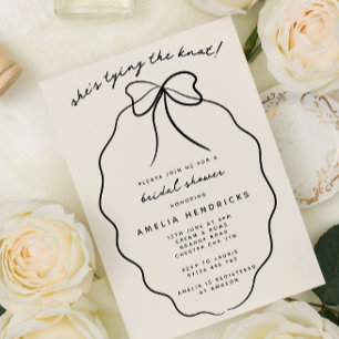 Sie bindet das Brautparty des "Knot Doodle Bow" Einladung