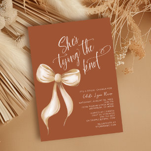 Sie bindet das Brautparty des Knot-Herbst-Bowes Einladung