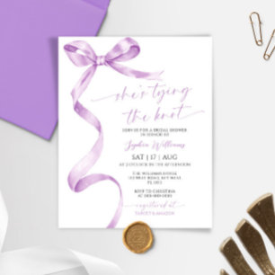 Sie bindet das Brautparty des Knot Lavender Bow