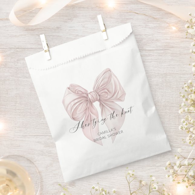 Sie bindet das Brautparty des Knot-Pink-Bows Geschenktütchen (Ausgeschnitten)