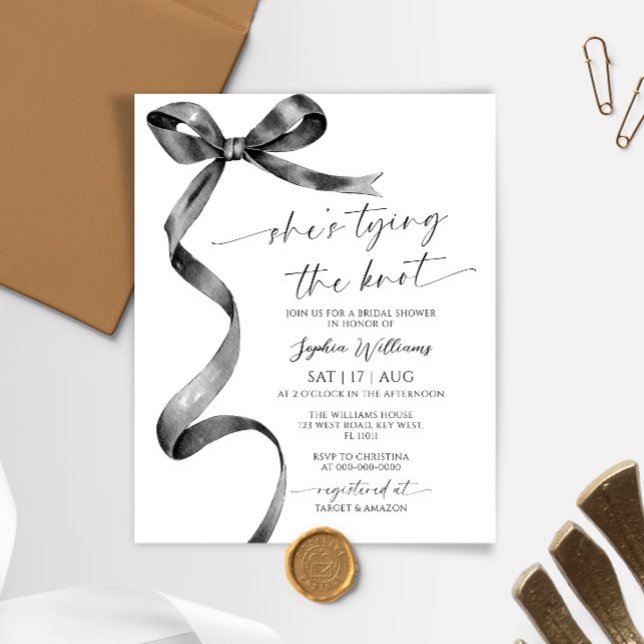 Sie bindet das Brautparty des Knotens Black Bow (Von Creator hochgeladen)