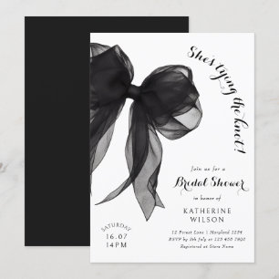 Sie bindet das Brautparty des Knotens Black Bow Einladung