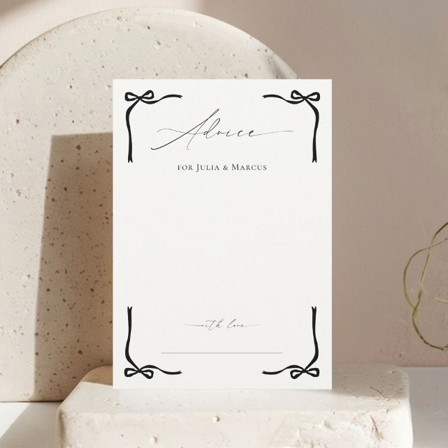 Sie bindet das Brautparty des Knotens Black Bow Hinweiskarte (Von Creator hochgeladen)