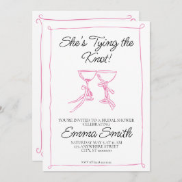 Sie bindet das Brautparty des Knotens Einladung