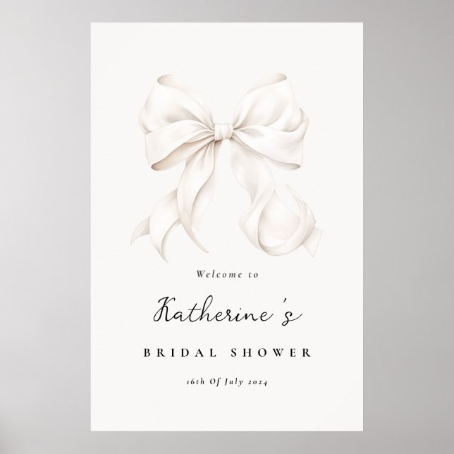 Sie bindet das Knot-Brautparty-Willkommenspopster Poster (Vorne)