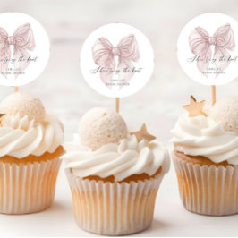 Sie bindet das Knoten-Brautparty Runder Aufkleber