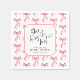 Sie bindet das Personalisierte Brautparty des Knot Serviette