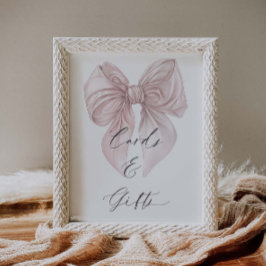 Sie bindet die Brautparty-Karten und Geschenke des Poster