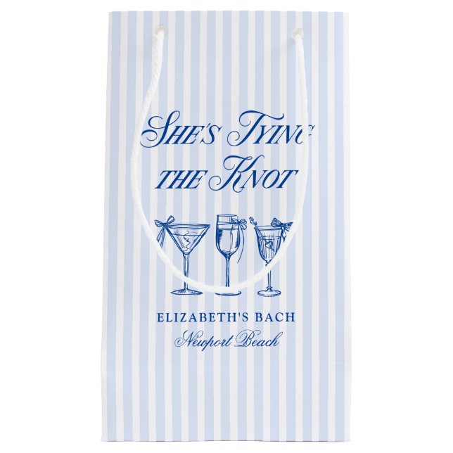 Sie bindet die elegante Hand der Knot-Küste. Kleine Geschenktüte (Vorderseite)