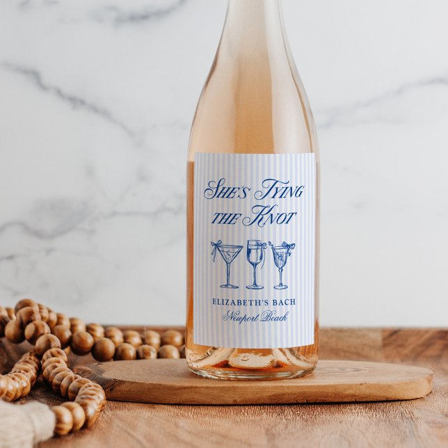 Sie bindet die elegante Hand der Knot-Küste. Weinetikett (Von Creator hochgeladen)