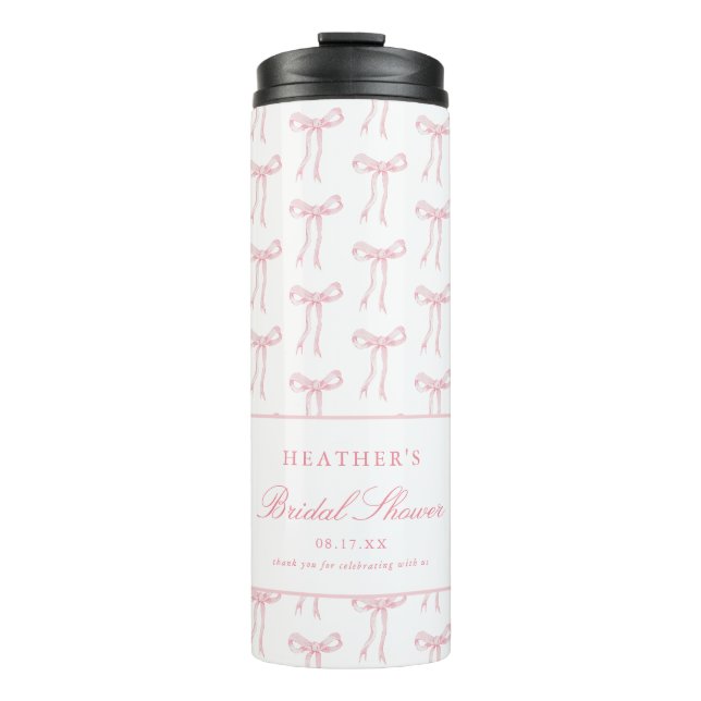 Sie bindet die nicht rosa Brautparty-Favoriten Thermosbecher (Vorderseite)