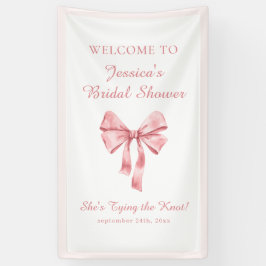 Sie bindet die weich rosa Dusche der Knöchel an Banner