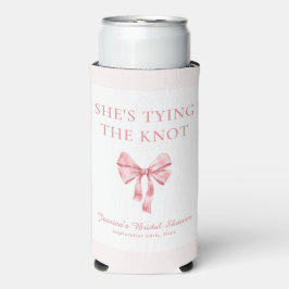 Sie bindet die weich rosa Dusche der Knöchel an Selters Dosenkühler
