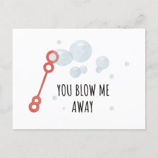 Sie blasen mich vom sonnigen Valentinstag ab Postkarte