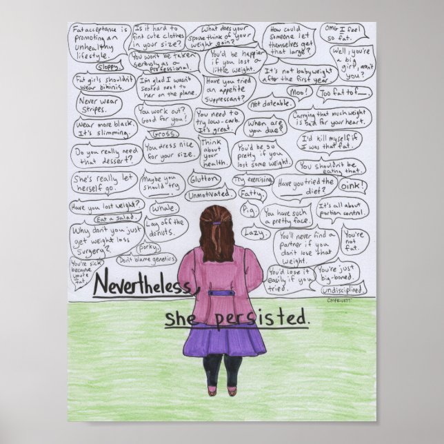 Sie blieb bestehen (Plus-Größe) Poster (Vorne)