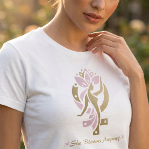 Sie blüht trotzdem Florales Venus-Symbol Internati T-Shirt