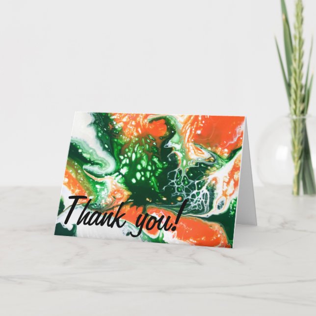 "Sie blüht wie der Amazon" Danke Karte (Vorderseite)