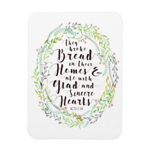 Sie brachen Brot in ihren Zuhause Magnet