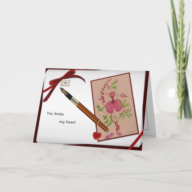 Sie brachen mein Herz Karte (Vorderseite)