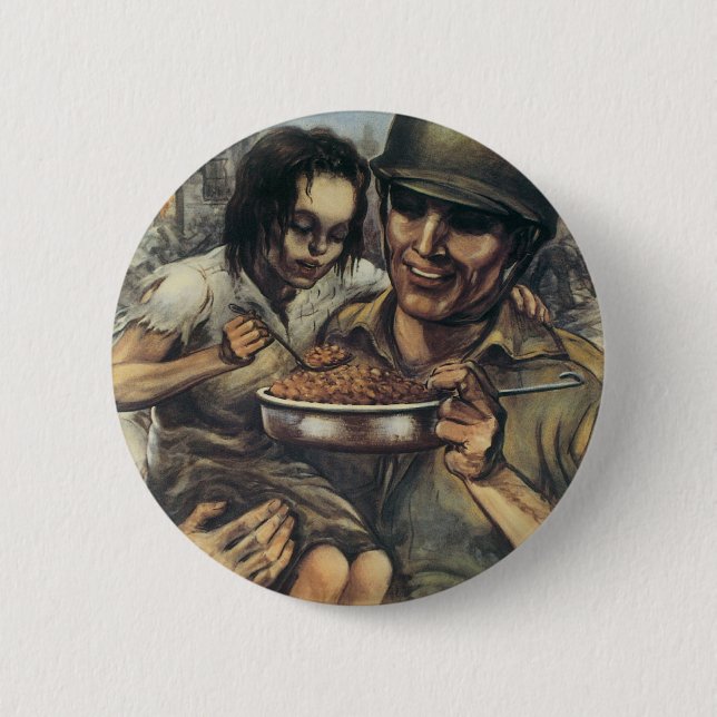 Sie brauchen Essen ~ Pflanze Mehr Bohnen Button (Vorderseite)