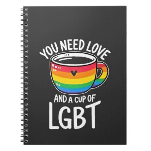 Sie brauchen Liebe und einen Cup mit LGBT-Preis Mo Notizblock