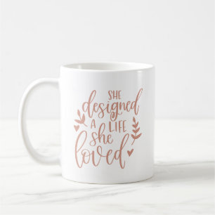 Sie entwarf ein Leben, das sie liebte Botanischer  Kaffeetasse